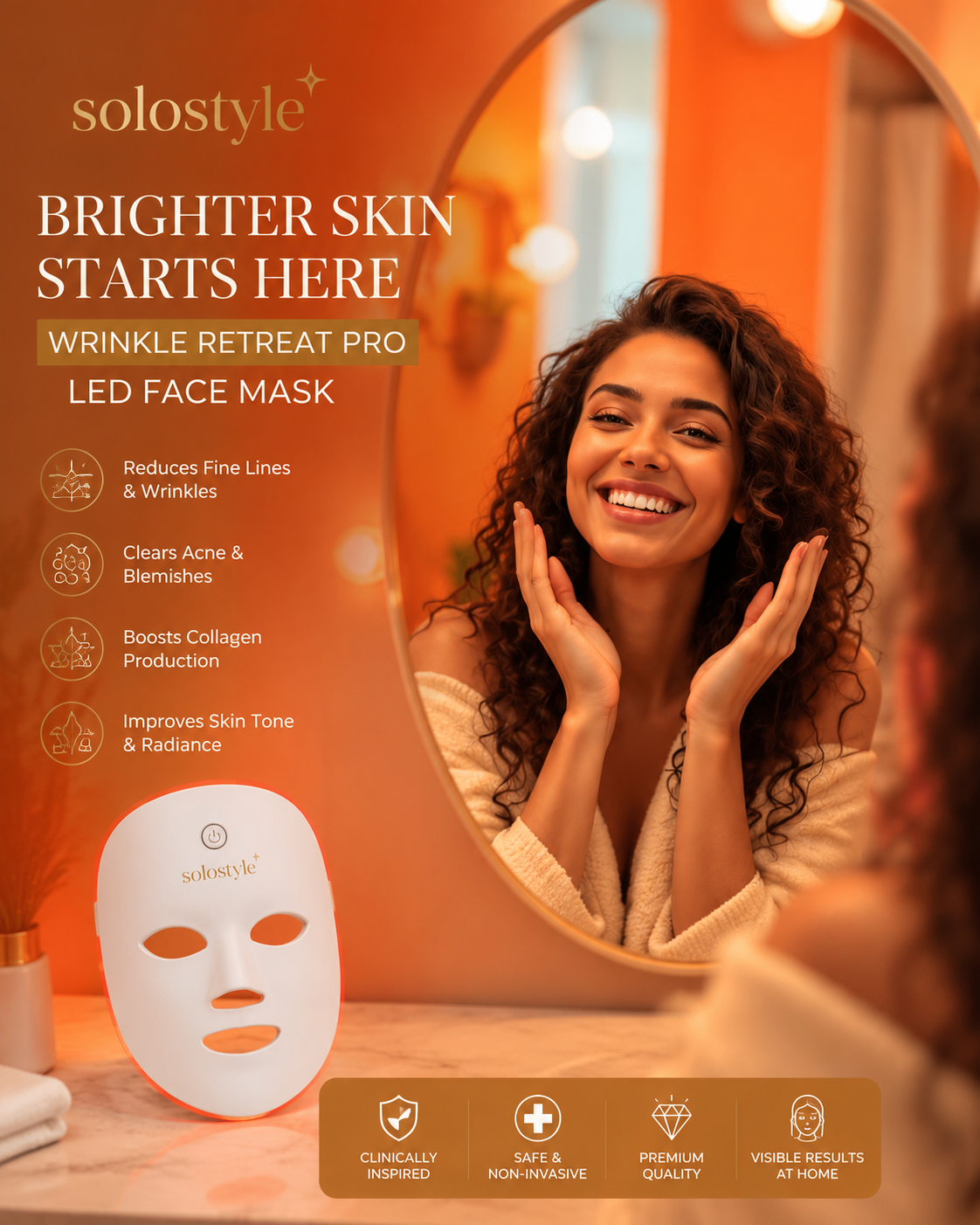 Solostyle Wrinkle Retreat Pro LED Face Mask